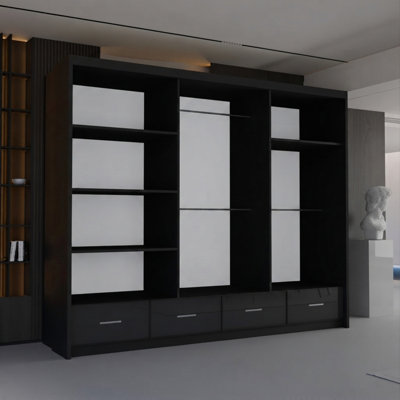 Bahos 3 Door Manufactured Wood Wardrobe