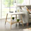 Table de bout Enchanting - Tablette, structure en bois massif pour le style avec base, plateau et couleurs naturelles, assemblage nécessaire