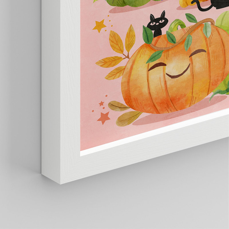 Adorable chauve-souris citrouille d'Halloween, Blanc, H 16 po x l 12 po