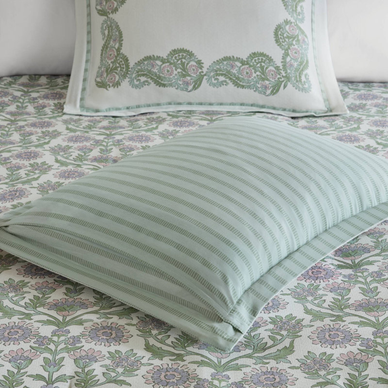 Ensemble de literie vert, ensemble de couette en polyester pour la maison