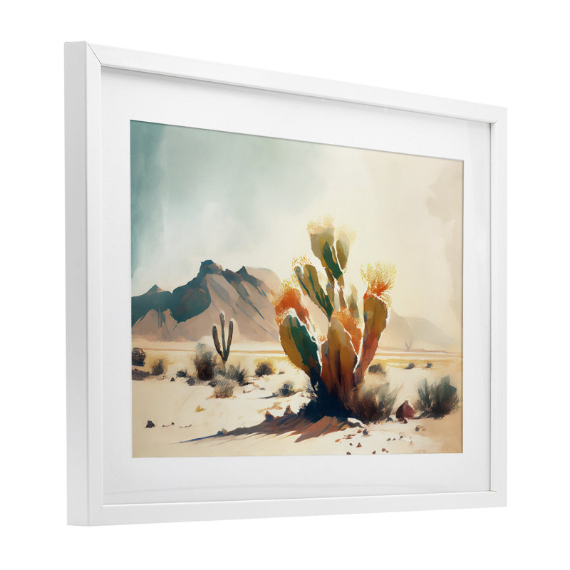«Desert Dream at Sunrise», reproduction encadrée sous verre, conception de Titan Turner, H 17 po x l 23 po
