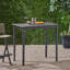 Table de bar en bois - gris foncé, décor extérieur minimaliste, hauteur 40 po, mobilier gris, table minimaliste, hauteur 40,00 po-140335058