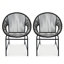 Ensemble de 2 chaises d'extérieur en rotin NUSA