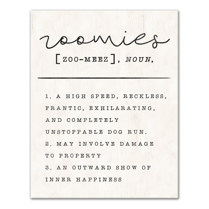 Zoomies, impression sur toile sans cadre