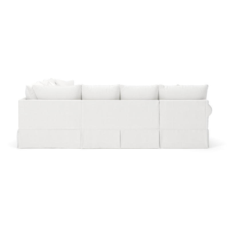 Amari Slipcovered U-Shaped Sectional, Bayou Flame Canvas, Left Hand Facing