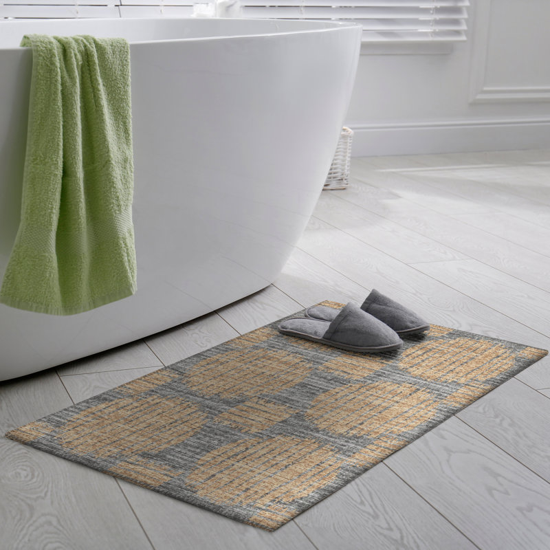 Tapis doré / gris Volkard, Rectangle 1 pi 8 po x 2 pi 6 po