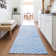 Machine Washable Indoor/Outdoor Xhevrie Blue Rug