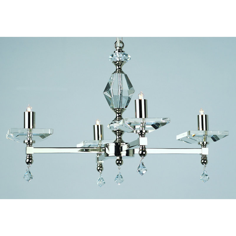 Middleburg 4 - Light Geometric Chandelier, Nickel