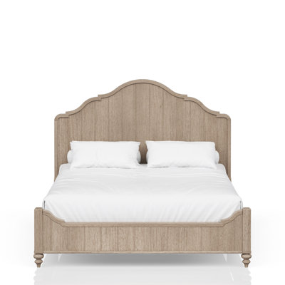 Panel Bed in Sand Finish With Transitional Casual Design