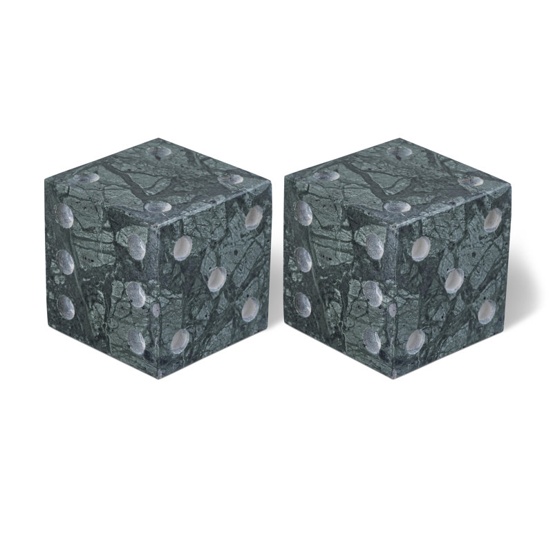Dice marbre figurines et sculptures abstraites, Green