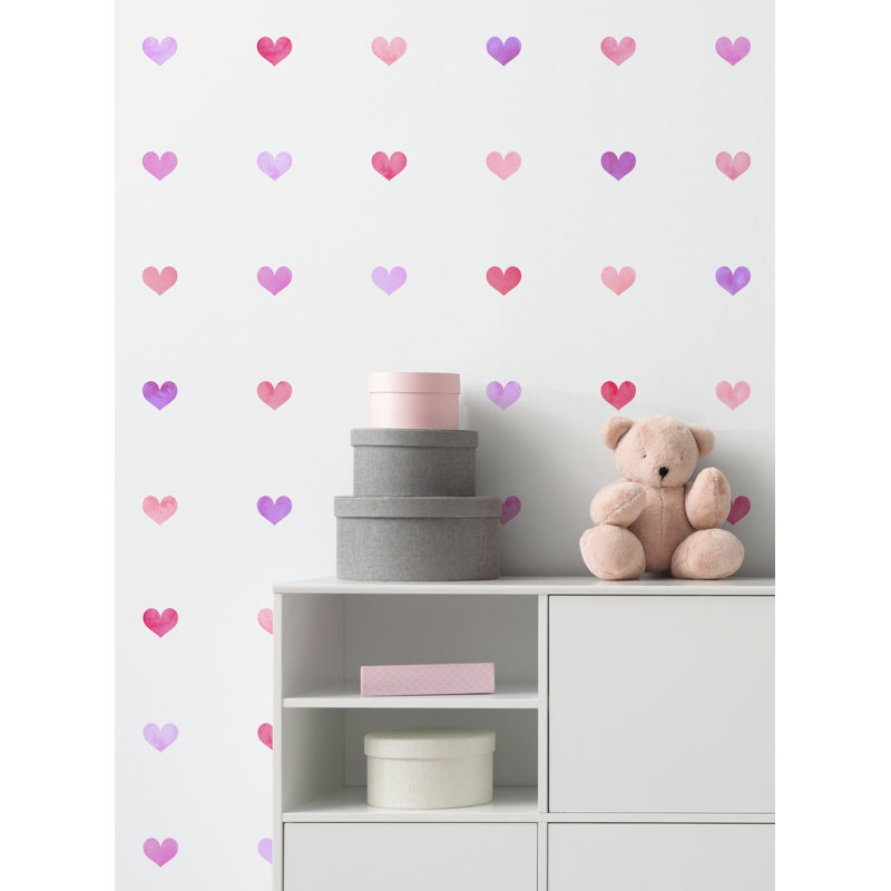 Autocollants en vinyle aquarelle, Rose / Mauve