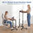 Adjustable Height Desk on Wheels, Ergonomic Mobile Standing Desk, Portable Laptop Desk Standing Table Home Office Desks-2048112761