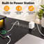 Bureau d'ordinateur avec 4 tiroirs, éclairage DEL et borne de recharge-863139752-863139753