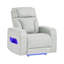 Fauteuil inclinable électrique double avec appuie-tête électrique, accoudoirs de rangement et éclairage DEL-319701620-319701621
