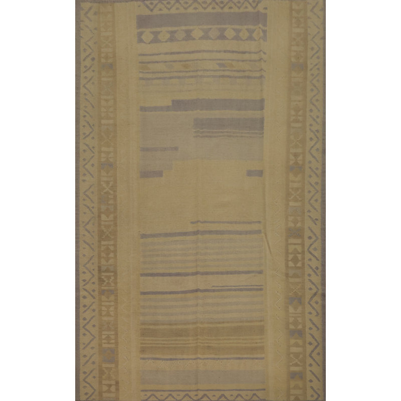 Tapis géométrique tissé à la main Kilim 7 x 10