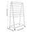 15-Tier Floorstanding Double-Sided Scarf Rack Organizer With 4 Wheels-106950486