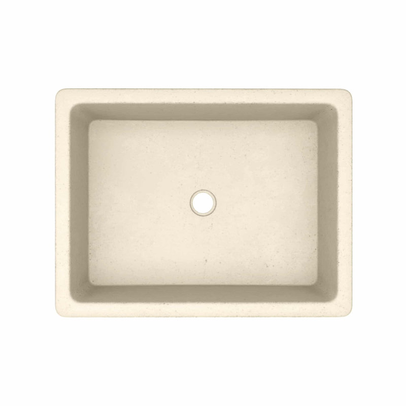 Nipomo Stone Handmade Rectangular Undermount Bathroom Sink, Sand