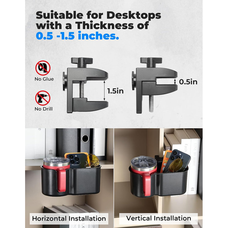 Porte-gobelet de bureau, organisateur pour table de bureau