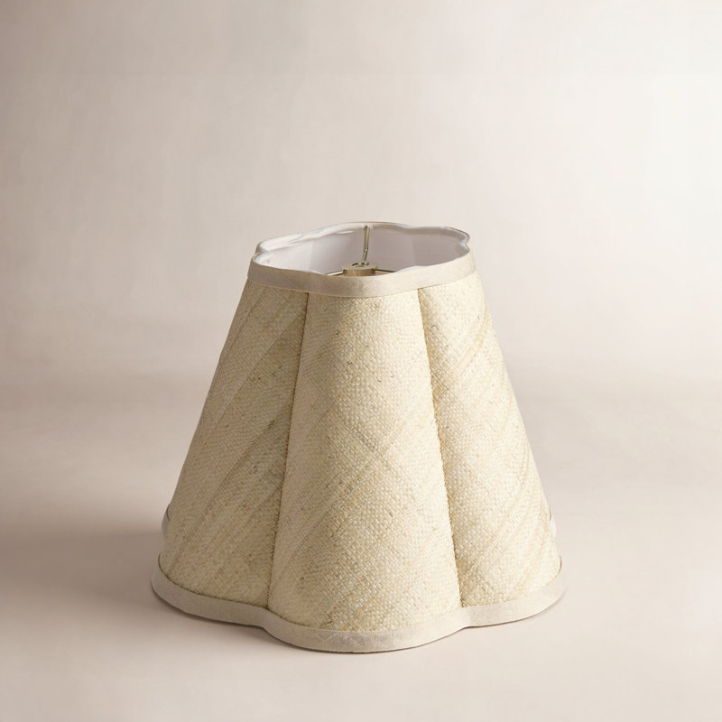 Scalloped Raffia Lamp Shade, Large, 9" H x 12" W x 12" D