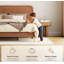 Structure de lit double, lit plateforme rembourré moelleux avec tête de lit réglable en hauteur, structure robuste et Alats, conception silencieuse, compatible avec les matelas sans ressorts, facile à assembler, brun