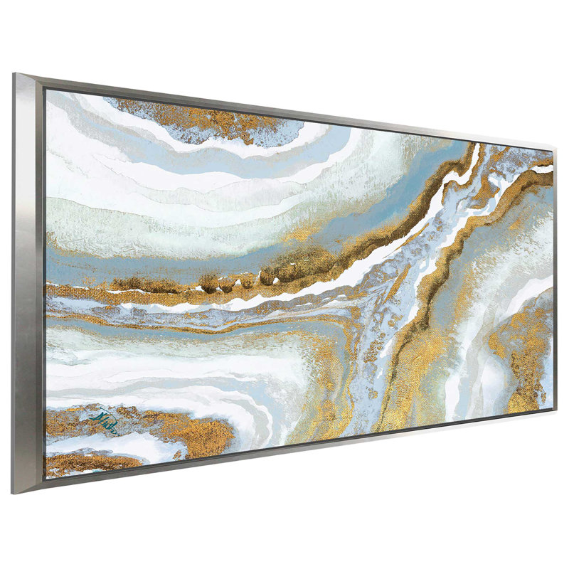 «Blue Agate», reproduction d'art sur toile encadrée, H 39,5 po x l 63,5 po x P 2 po