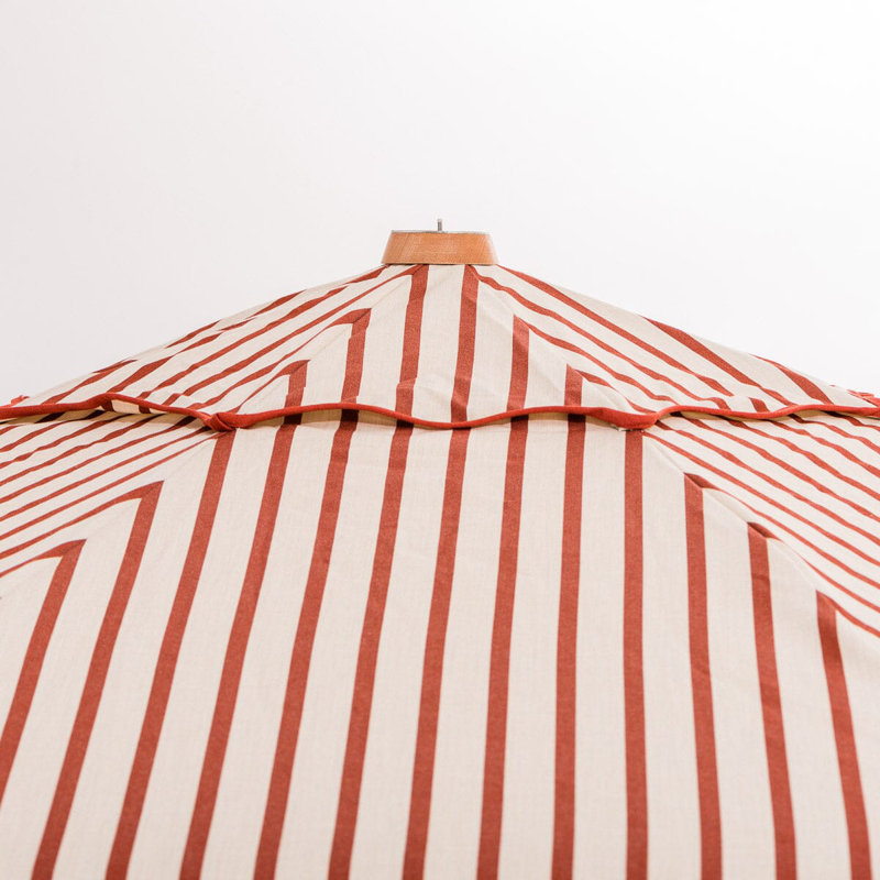 Market 84'' W Umbrella, Red/White Striped