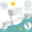 Berceau réglable en hauteur pour bébé avec matelas lavable - blanc-2005413014