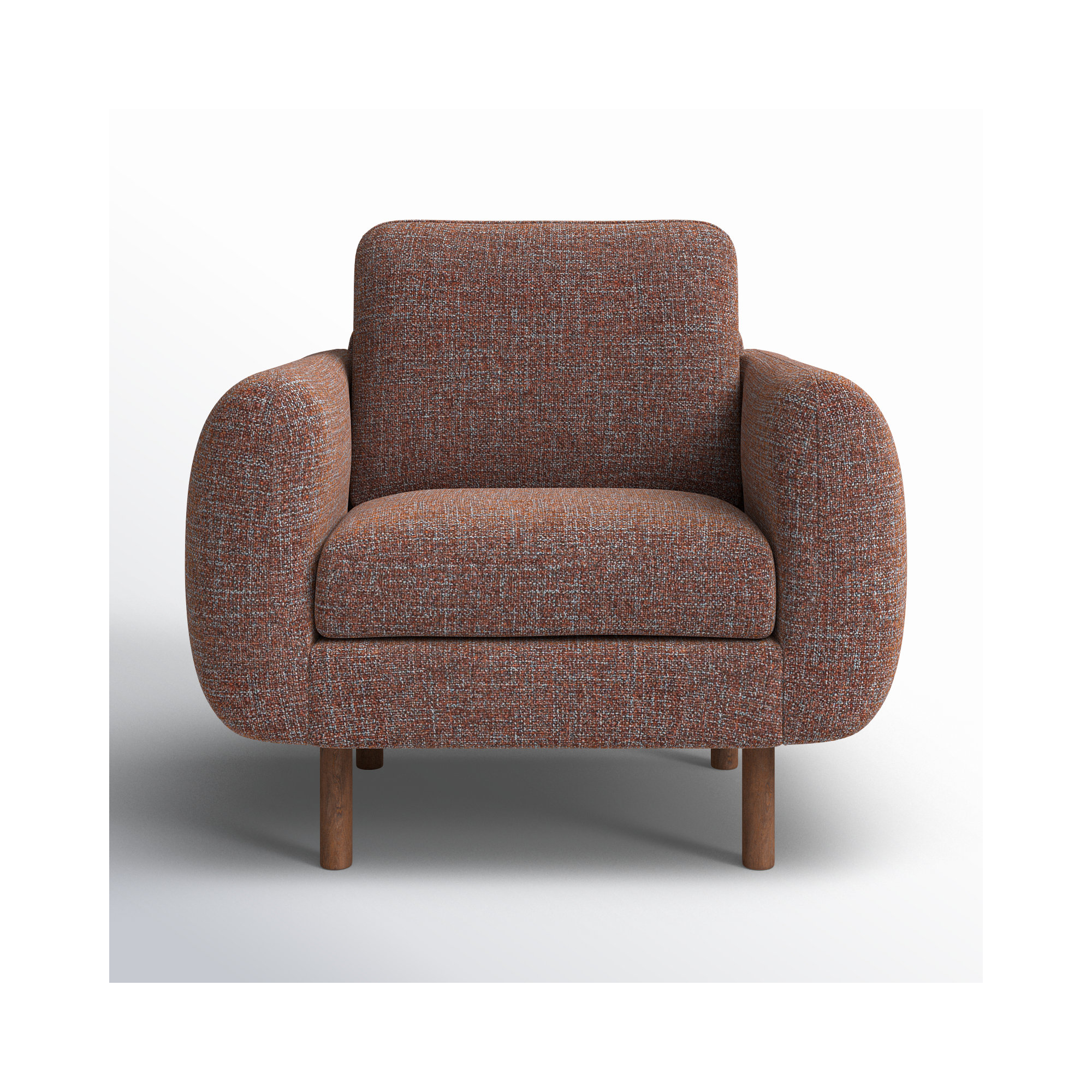Leno Upholstered Armchair, Caramel Performance Chenille
