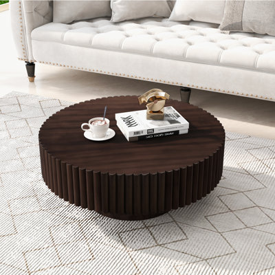Table basse ronde en bois massif de 32 po Lorven