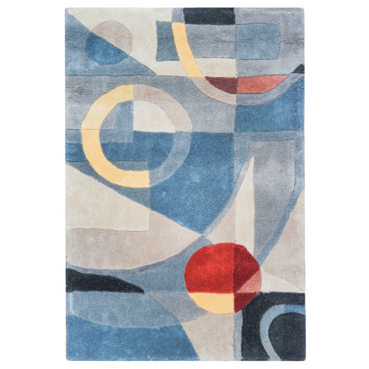 Charbonneau Drive Hand Tufted Wool Abstract Rug