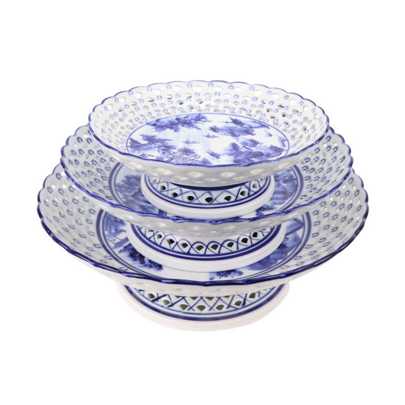Pierced Footed Dish, Large, 12" H x 12" W x 4.5" D