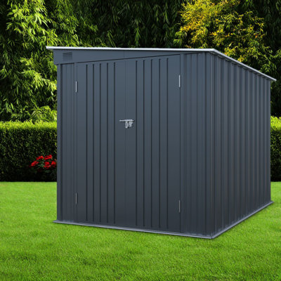 Remises peu encombrantes, métal en acier de 6 pi x 8 pi, rangement extérieur moderne