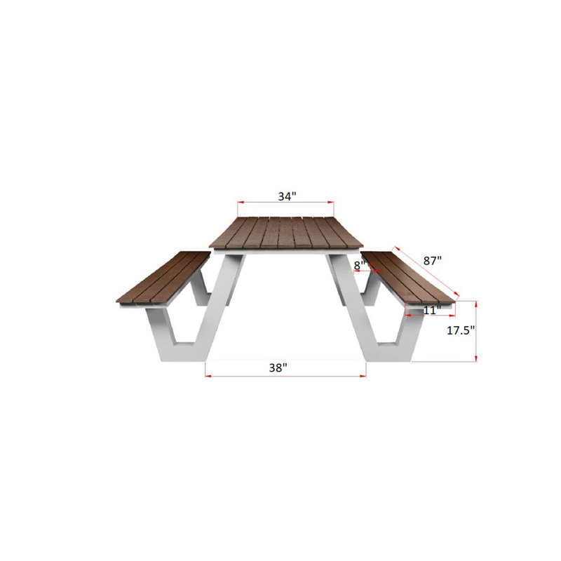 Lukas Outdoor Picnic Table, Teak