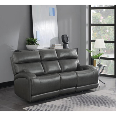 Boylon 86'' Leather Power Reclining Sofa