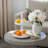 Round 2 Tier White Wooden Tray Stand