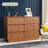 Dejesus 6-Drawer Dresser 47"W Double Dresser With Waveform Fluted Panel