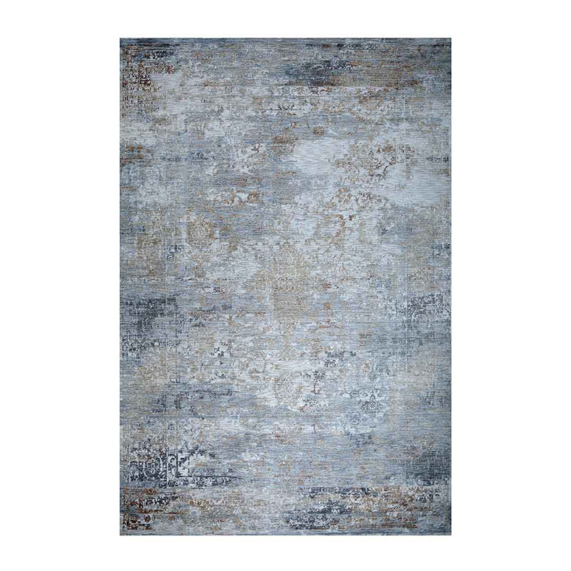 Emerald Ashen Antrasit And Brown Area Rug, Rectangle 120 x 155 cm