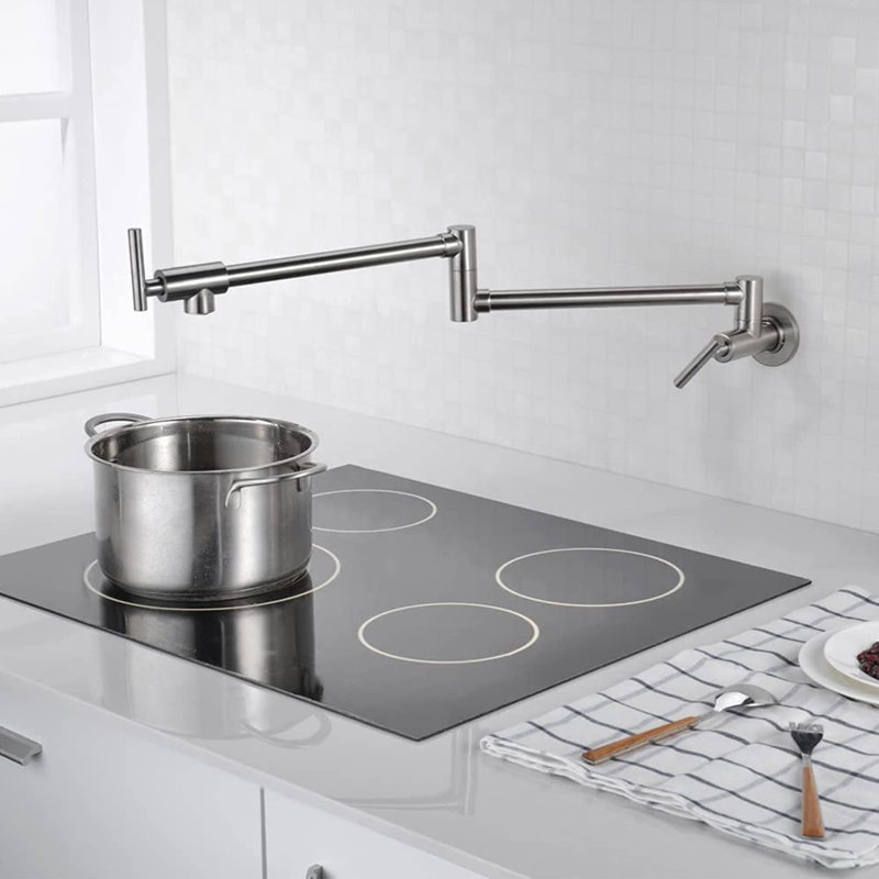 AWZTOO Kitchen Faucet, Brushed Nickel