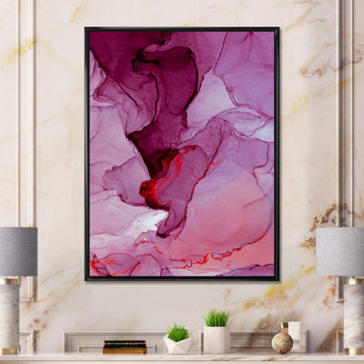 Reproduction d'art sur toile de luxe luxueuse marbré rose II