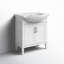 Ensemble de meuble-lavabo simple autoportant 30 po avec plateau en céramique Arlowene-956549731-999969615