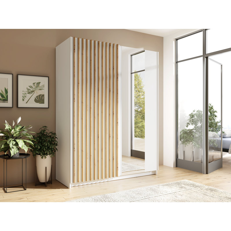 Laminate Wardrobe, White/Natural