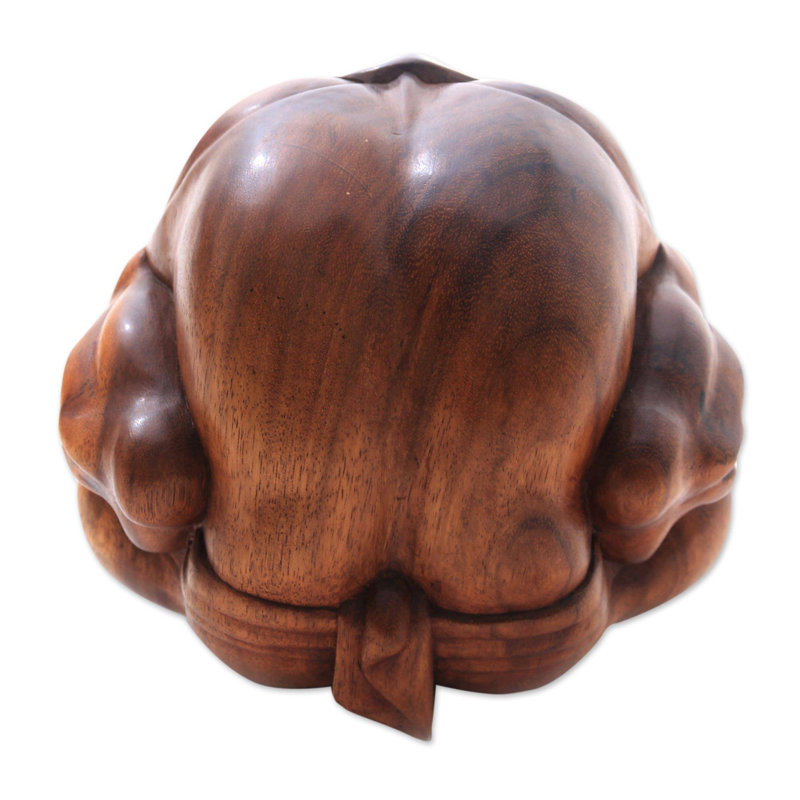Novica Meditating Yogi  Wood Sculpture (7.5 In.)