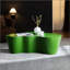 Table basse de 50 pouces en fibre de verre de forme unique, robuste et durable, aucun assemblage requis pour les salons modernes, vert-819897714