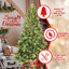 Arbre de Noël classique à charnières pré-éclairé avec lumières UL blanc chaud et support en métal robuste-1213897823