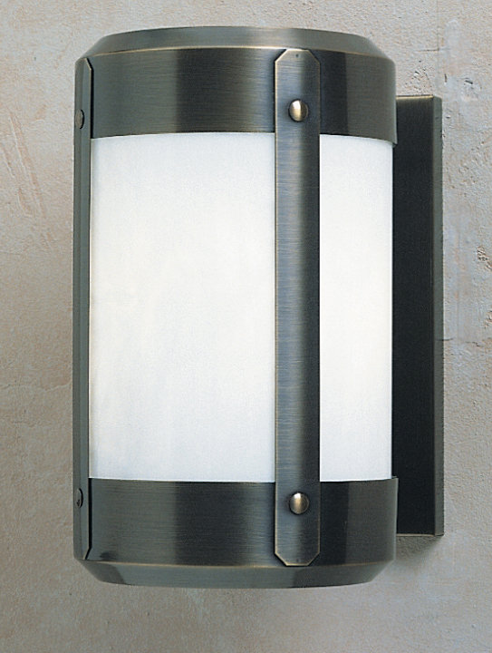 Berkeley Flush Mounted Sconce, 11.13" H x 5.13" W x 7.25" D, Antique Brass, Rain Mist