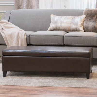 Faux Leather Upholstered Storage Bench