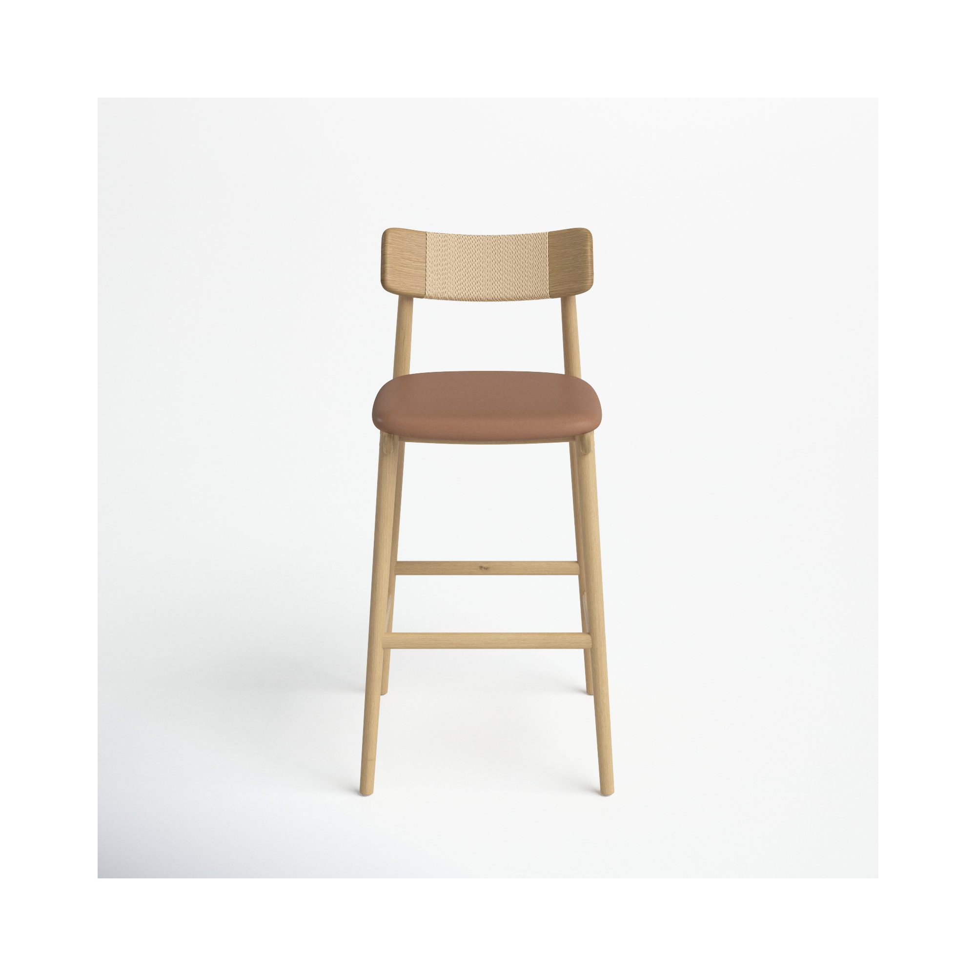 Sakina Bar Stool, Natural, Bar Stool (31.5" Seat Height