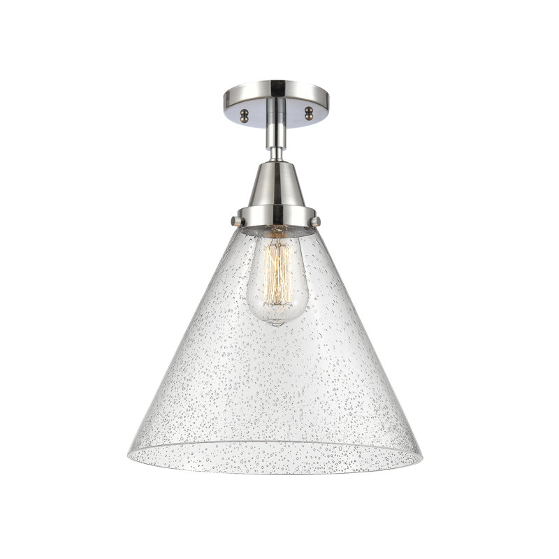 Plafonnier en verre, Ampoule non incluse, Oui, Chrome poli