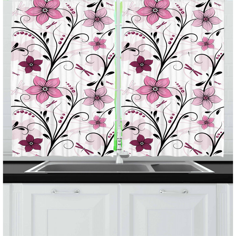 No Theme Pointed Kitchen Curtain