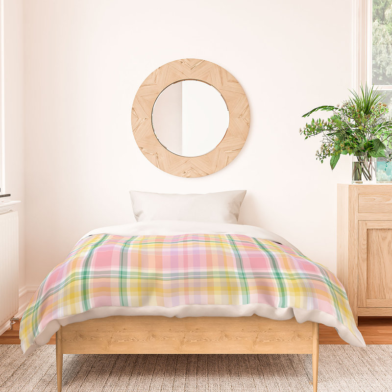 Polyester Plaid Duvet Cover, Full Duvet Cover + 2 Pillowcases